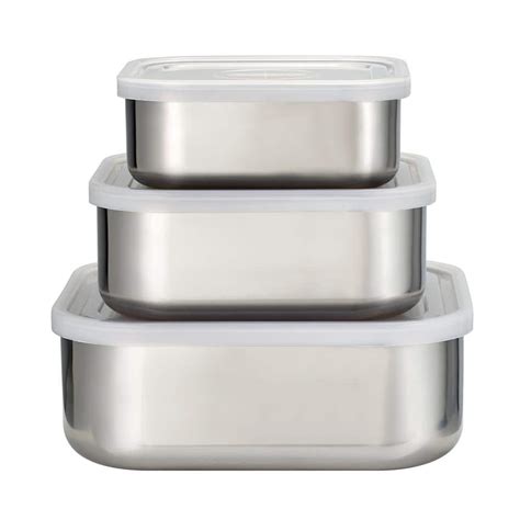 storage box stainless steel|stainless steel storage containers square.